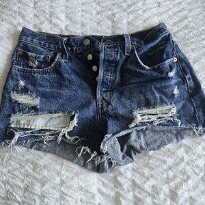 Levi's 501 Distressed Jean Shorts